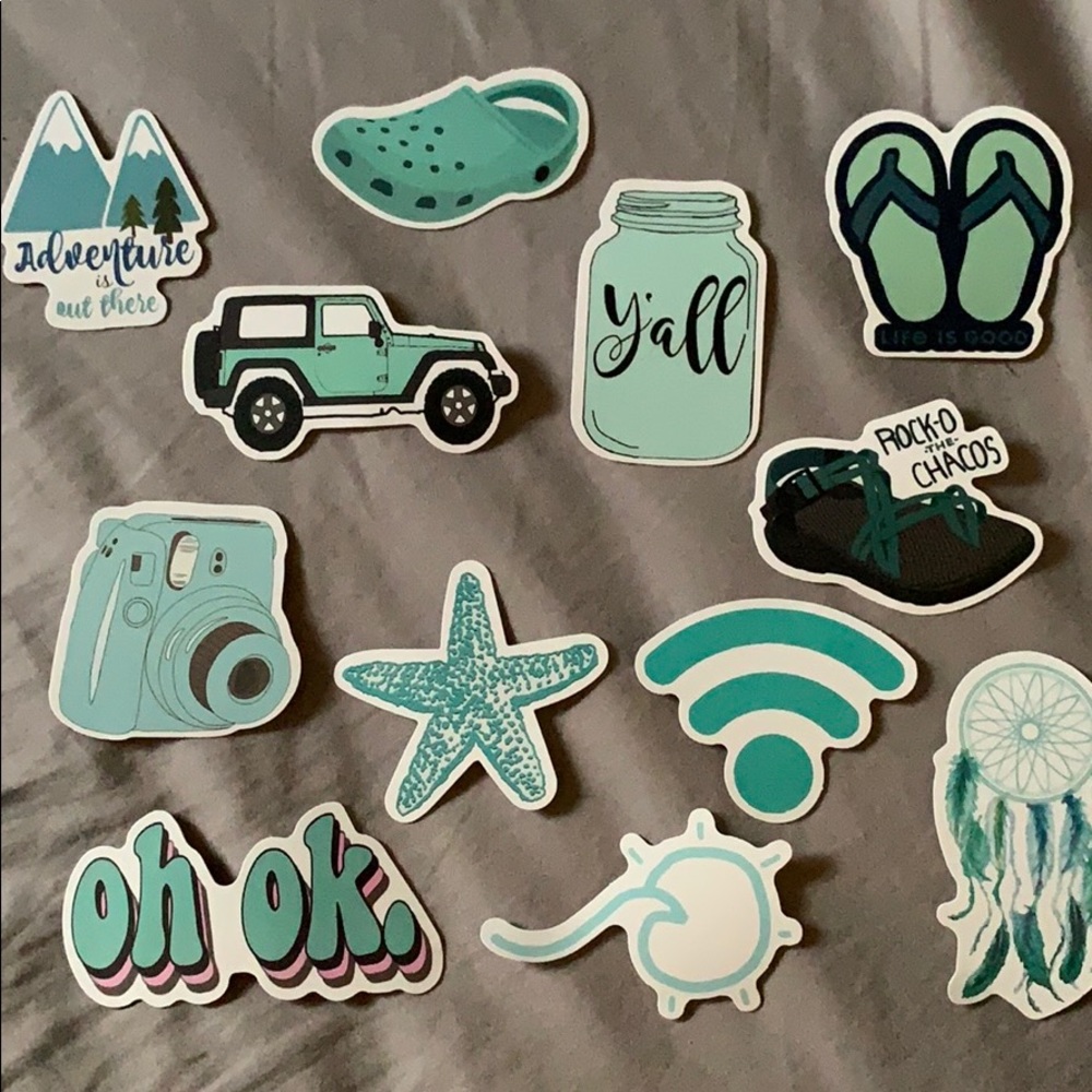 Teal Stickers